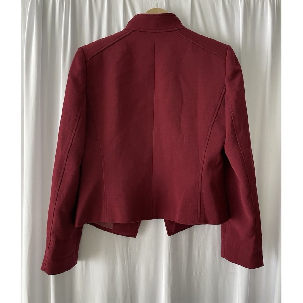 TAHARI Arthur S. Levine Women's Burgundy Blazer Jacket Size 6 Lined Career - Picture 3 of 13